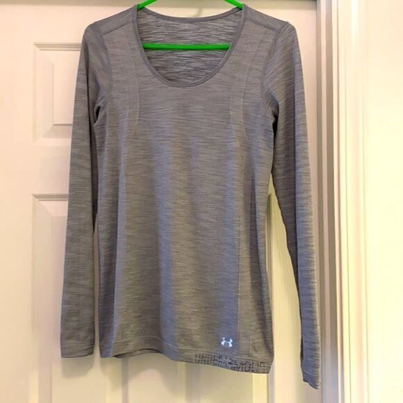 Under Armour Women's Threadborne Seamless Long Sleeve Shirt Size S  Gray - Picture 3 of 10